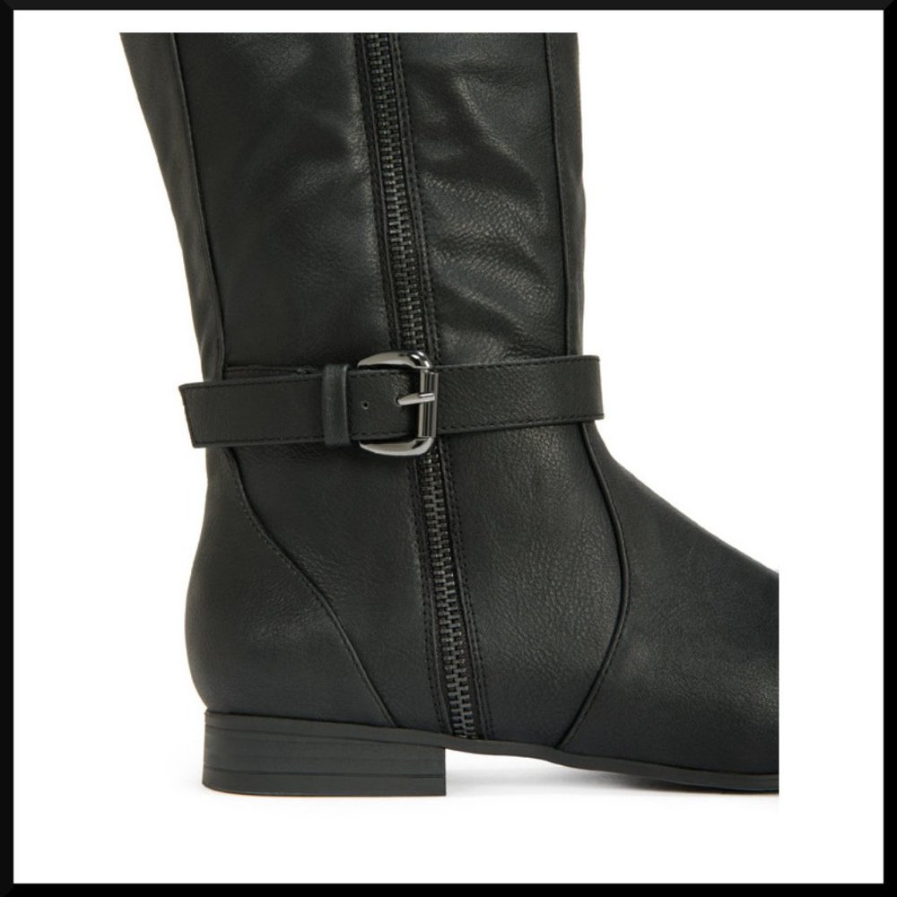 NIB JustFab Blyton Black Boots - Picture 5 of 6